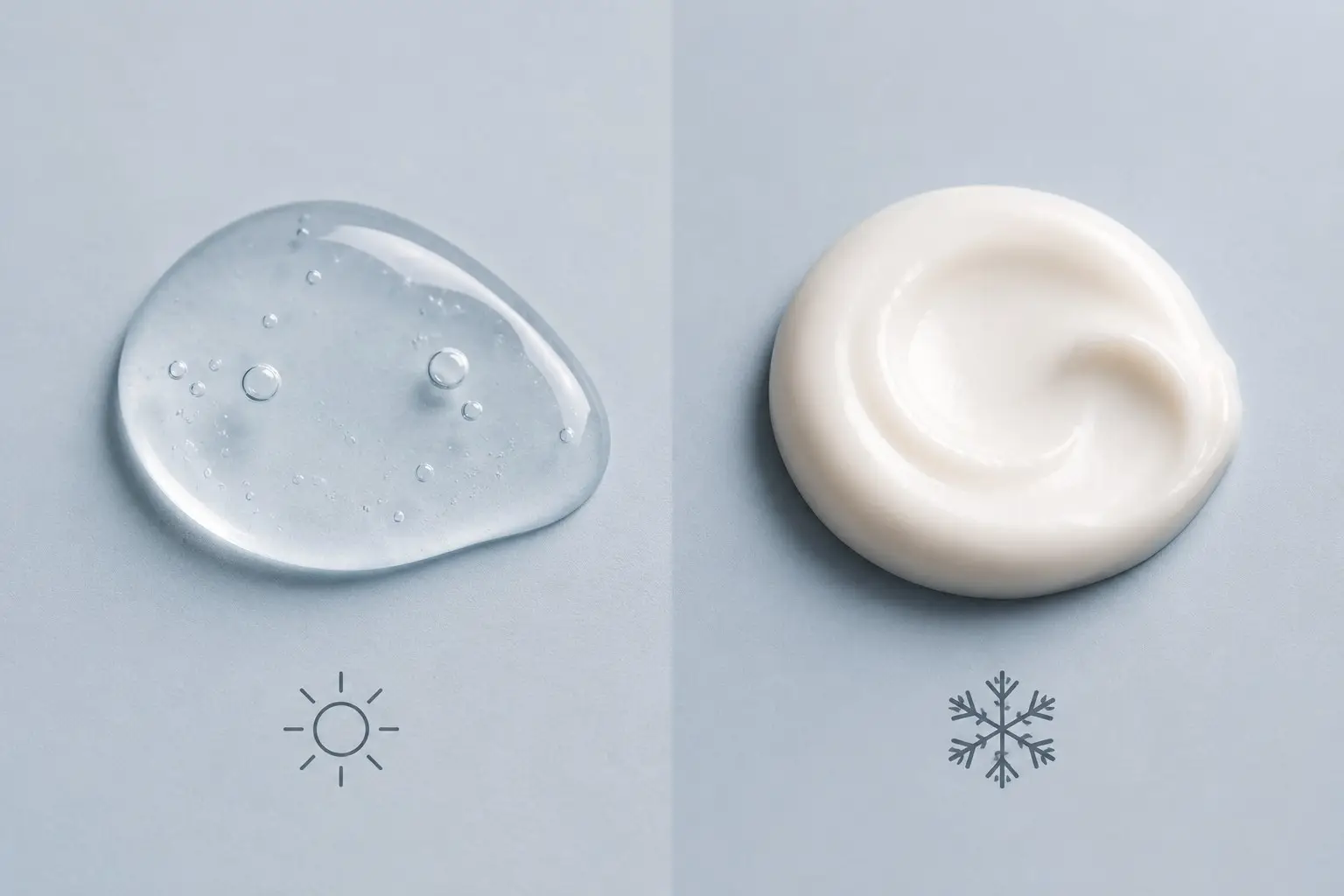 Hidratante ligera y crema más rica para adaptar el cuidado de una cabeza rapada al clima